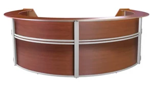 Reception Desks - U Shaped Regency Furniture Four-Unit Reception Curved Desk Workstation