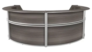 Reception Desks - U Shaped Regency Furniture Four-Unit Reception Curved Desk Workstation