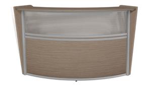 Reception Desks - U Shaped Regency Furniture Plexi Single-Unit Reception Curved Desk Workstation 72in W x 32in D