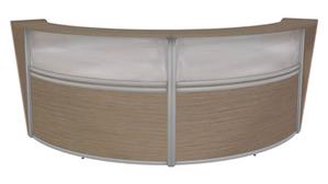 Reception Desks - U Shaped Regency Furniture Plexi Double-Unit Reception Curved Desk Workstation