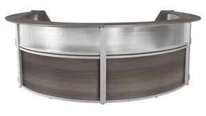 Reception Desks - U Shaped Regency Furniture Plexi Four-Unit Reception Curved Desk Workstation