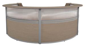 Reception Desks - U Shaped Regency Furniture Plexi Four-Unit Reception Curved Desk Workstation