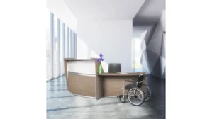 Reception Stand-Alone Desk Regency Furniture ADA Compliant Reception Station