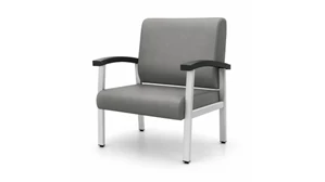 Lobby & Guest Chairs - Metal Regency Furniture Bariatric Guest Chair with Arms and Vinyl Upholstery
