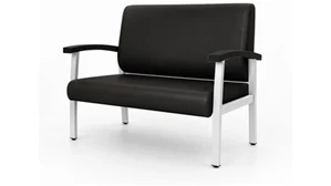 Loveseats Regency Furniture 2-Seat Reception Loveseat 46in W x 27in D with Vinyl Upholstery and 550 lb Capacity