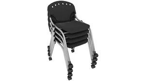 Stacking Chairs Regency Furniture Mobile Stack Chairs - Armless - 4 Pack