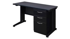 Stand-Alone Single Pedestal Desks Regency Furniture 48in x 24in Teachers Desk with Single Pedestal