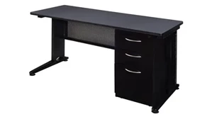Steel & Metal Desks Regency Furniture 60in x 24in Teachers Desk with Single Pedestal