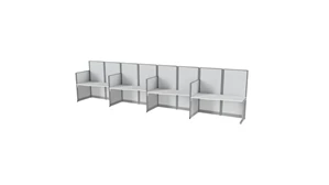 Cubicles Regency Furniture Instant Office In-Line Cubicle Workstation 4 Person 258in W x 33in D