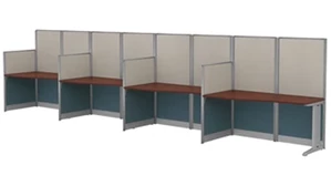 Cubicles Regency Furniture 4 Person In-Line Cubicle Workstation 258in W x 33in D