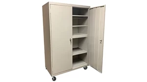 Tall Storage Cabinets Steel Cabinets USA 48in x 24in x 78in Mobile Storage Cabinet
