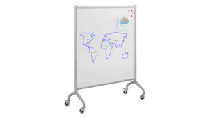 Mobile Boards Safco Office Furniture Screen Whiteboard 42in x 54in