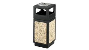 Trash Cans & Waste Receptacles Safco Office Furniture 15 Gallon Ash Urn/Side Open Waste Receptacle