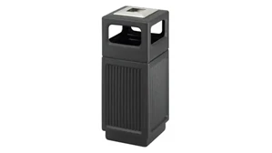 Trash Cans & Waste Receptacles Safco Office Furniture 15 Gallon Ash Urn/Side Open Waste Receptacle