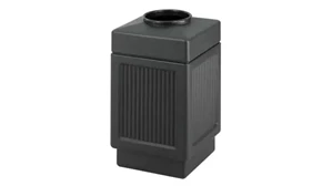 Trash Cans & Waste Receptacles Safco Office Furniture Recessed Panel, Top Open, 38 Gallon Receptacle