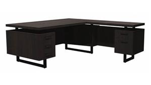L Shaped Double Pedestal Desks Safco Office Furniture 72" x 78" L-Shaped Desk, BBB/BF Pedestals
