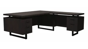 L Shaped Double Pedestal Desks Safco Office Furniture 72" x 78" L-Shaped Desk, BBB/BF Pedestals