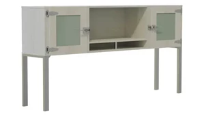 Desk Hutches Safco Office Furniture 72” Hutch with Glass Doors