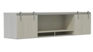Desk Hutches Safco Office Furniture 72” Wall-Mounted Hutch with Sliding Wood Doors
