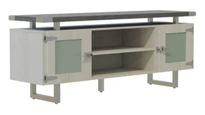 Storage Credenzas Safco Office Furniture Low Wall Cabinet Glass Doors