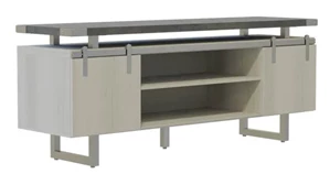 Storage Credenzas Safco Office Furniture Low Wall Cabinet Wood Doors