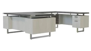 U Shaped Double Pedestal Desks Safco Office Furniture 72in x 98in U-Shaped Desk, BBB/BF Pedestals