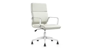 Conference Room Chairs Woodstock Leather Swivel Side Chair with Glides