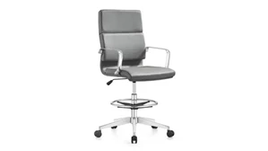 Drafting Stools Woodstock Leather Swivel Stool