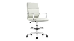 Drafting Stools Woodstock Leather Swivel Stool