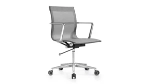 Conference Room Chairs Woodstock Mid Back Mesh Swivel Chair