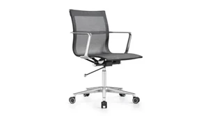 Conference Room Chairs Woodstock Mid Back Mesh Swivel Chair