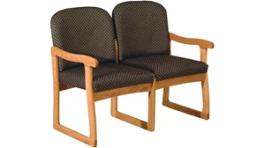 Loveseats Wooden Mallet Double Sled Base Sofa