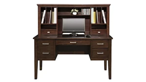 Wood Veneer Desks Wilshire Furniture 54in W Desk with Hutch
