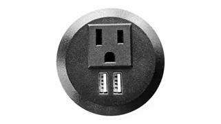 Power Modules Black Dog Office Power Grommet with AC / USB