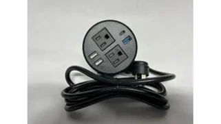 Power Modules Black Dog Office Power Grommet - 3-1/8in Diameter with AC / USB and USB-C