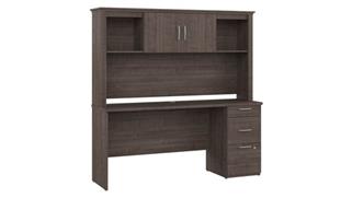 Computer Desks Bestar Office Furniture 66in W Computer Desk with Hutch