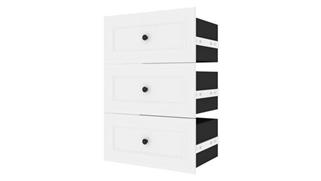Closet Storage & Organizers Bestar Office Furniture 3 Drawer Set (for Versatile 25in W Shelving Unit)