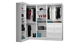 Closet Storage & Organizers Bestar Office Furniture 97in W Walk-In Closet Organizer