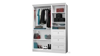 Storage Cabinets Bestar Office Furniture 61in W Closet Organizer System