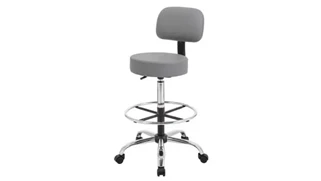Medical Stools WFB Designs Caressoft Medical/Drafting Stool with Back Cushion