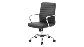 Conference Room Chairs WFB Designs Retro Task Chair with Chrome Fixed Arms