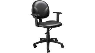 Ergonomic Task Chairs WFB Designs Black Caressoft Task Chair with Arms