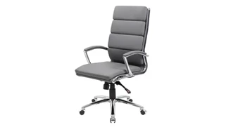 Executive Desk Chairs WFB Designs Executive CaressoftPlus™ Chair with Metal Chrome Finish