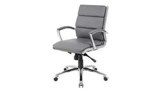 Ergonomic Task Chairs WFB Designs Executive CaressoftPlus™ Chair with Metal Chrome Finish - Mid Back