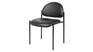 Stackable Meeting Chairs WFB Designs Black Caressoft Armless Stack Chair