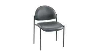 Stackable Meeting Chairs WFB Designs Black Caressoft Armless Stack Chair