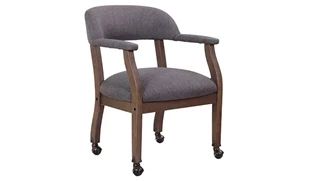 Lobby & Guest Chairs - Wood WFB Designs Captains Accent Chair With Casters