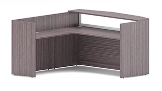 Reception Desks - L Shaped WFB Designs Frosted Glass and Laminate Reception L-Desk