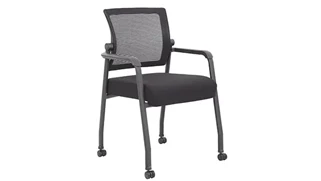 Lobby & Guest Chairs - Metal WFB Designs Linear Mesh Guest Chair with Casters