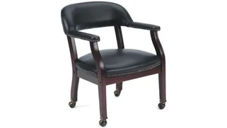 Lobby & Guest Chairs - Wood WFB Designs Guest Chair with Casters